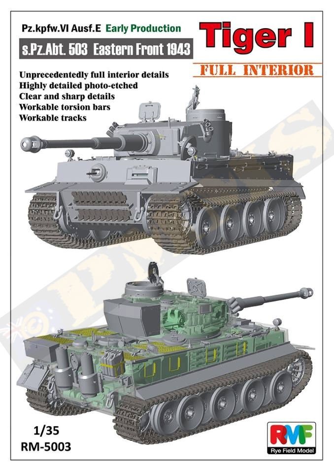 Rye Field Model 5003 Pz.kpfw.VI Ausf. E Tiger I Early Production (full interior) – immagine 3