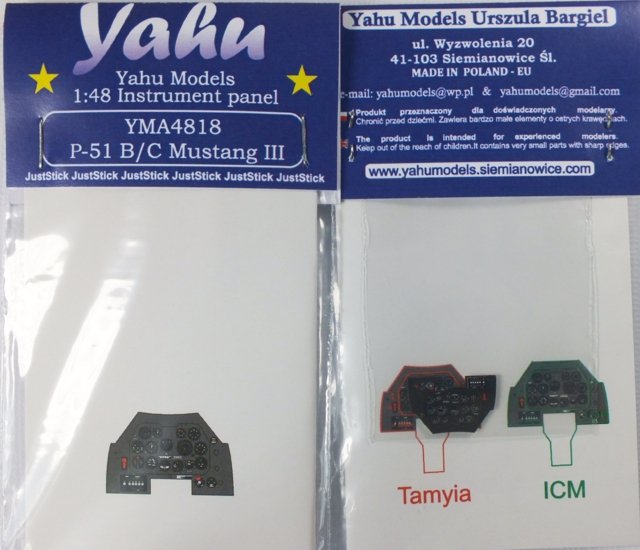 Yahu	YMA4818 P-51 B/C (Tamiya / ICM) 1/48