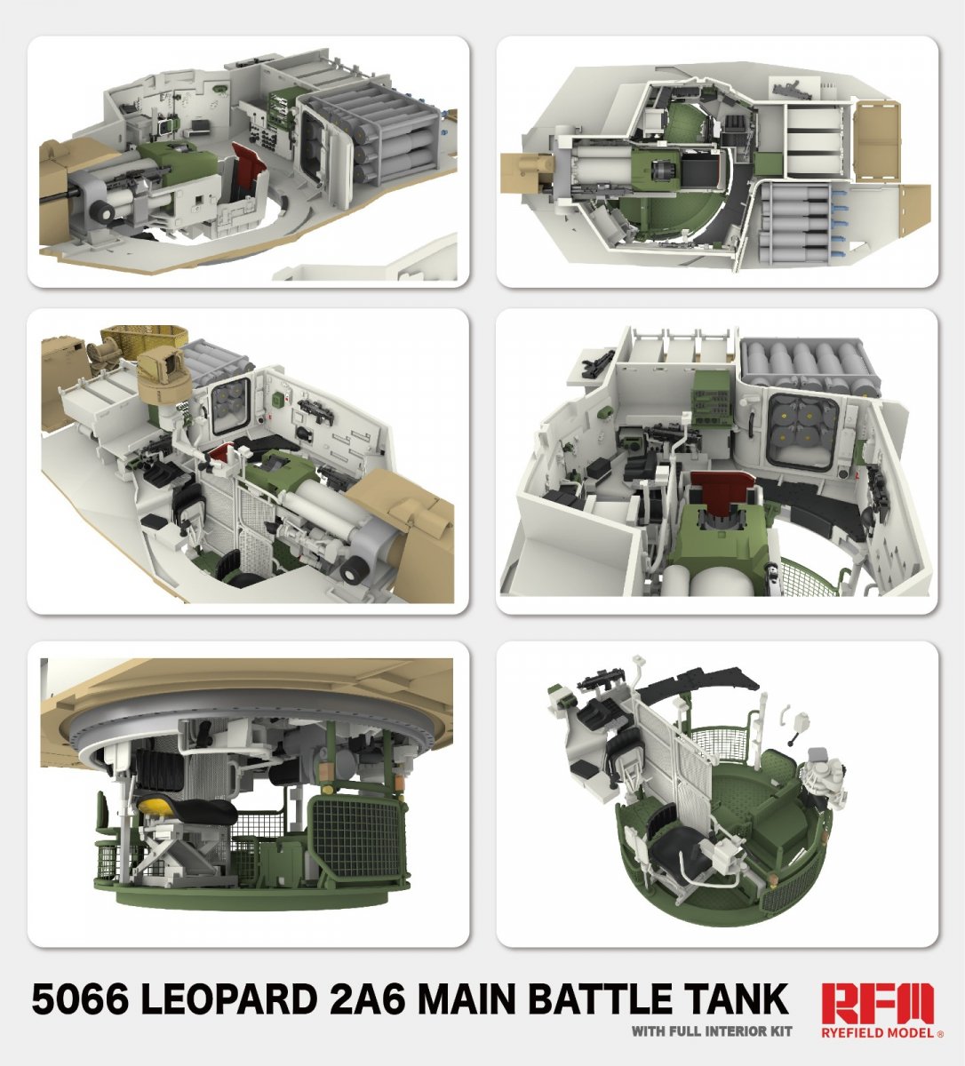Rye Field Model 5066 Leopard 2 A6 - FULL INITERIOR 1/35 – Bild 5