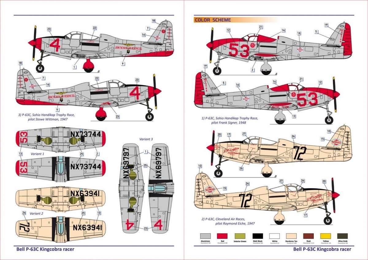 Dora Wings 48007 Bell P-63C Kingcobra Racer Sohio Handycap 1/48 – immagine 3