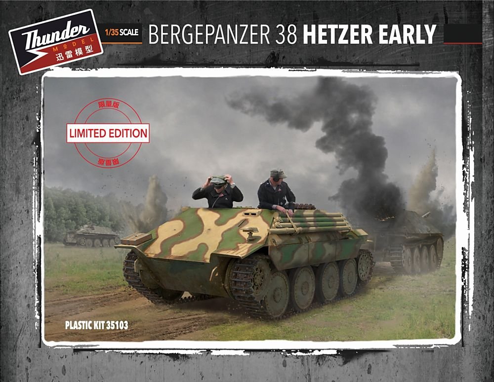 Maquette Thunder 35103 Bergepanzer 38 Hetzer Early avec intérieur complet, échelle 1/35