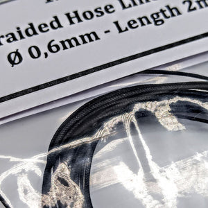 Yamamoto Model Parts YMPTUN75 Braided Hose Line Black 0,6mm 2m 1/24 – Bild 2