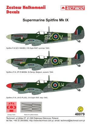 Techmod 48079 - Supermarine Spitfire IX 1/48 – image 2