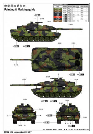 Trumpeter 07192 Leopard2A6EX MBT 1/72 – image 4