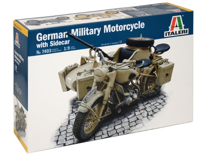 Italeri 7403 Moto militaire allemande avec side-car (1/9)