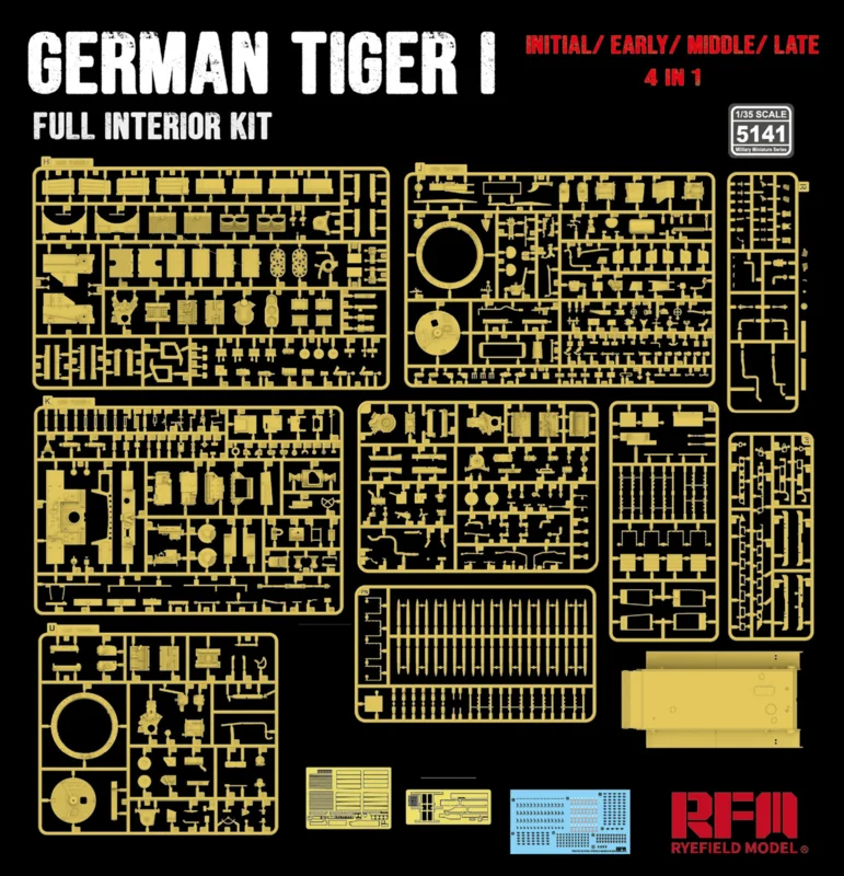 Rye Field Model 5141 Tiger I Full interior kit: Initial/ Early/ Mid/ Late 1/35 – image 4