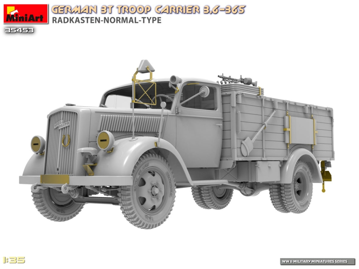 Miniart 35453 Transport de troupes allemand de 3 tonnes 3.6-36S Radkasten-Normal-Type 1/35 – image 8
