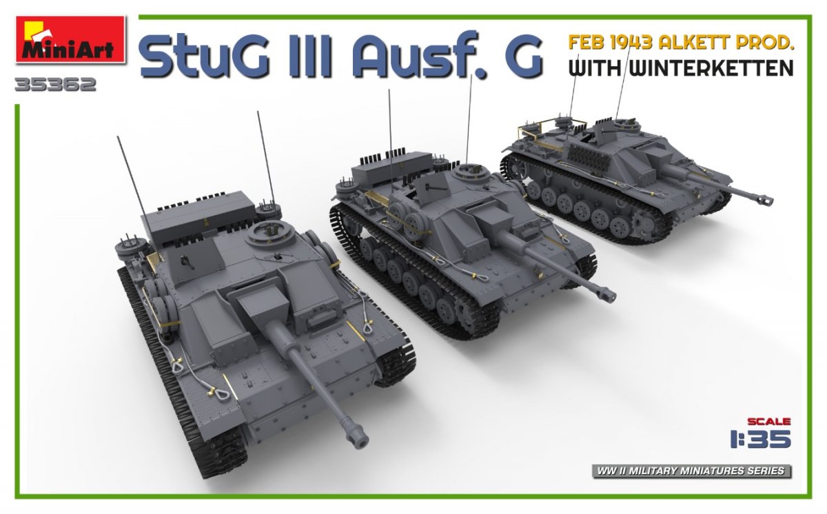 Mini Art 35362 StuG III Ausf. G FÉVRIER 1943 ALKETT PROD. AVEC KETTEN D&amp;#39;HIVER 1/35  – image 4