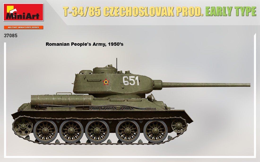 MiniArt 37085 T-34/85 CZECHOSLOVAK PROD. EARLY TYPE 1/35 – immagine 6