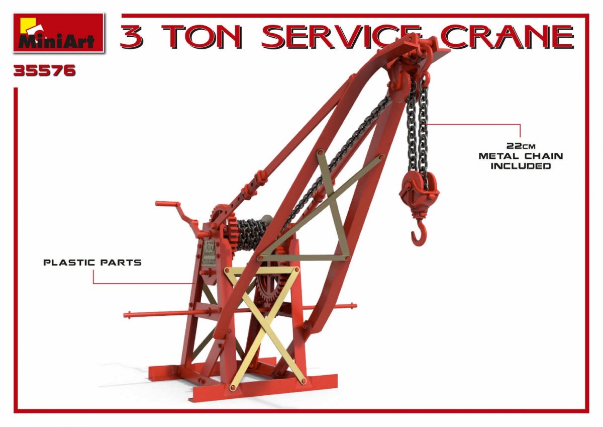 MiniArt 35576 3 TON SERVICE CRANE 1/35 – zdjęcie 3