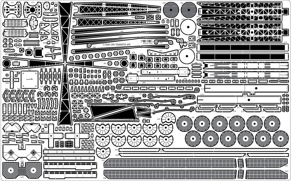 Pontos 32003F1 IJN Yamato 1945 Advanced Add-on 1/350 – immagine 10