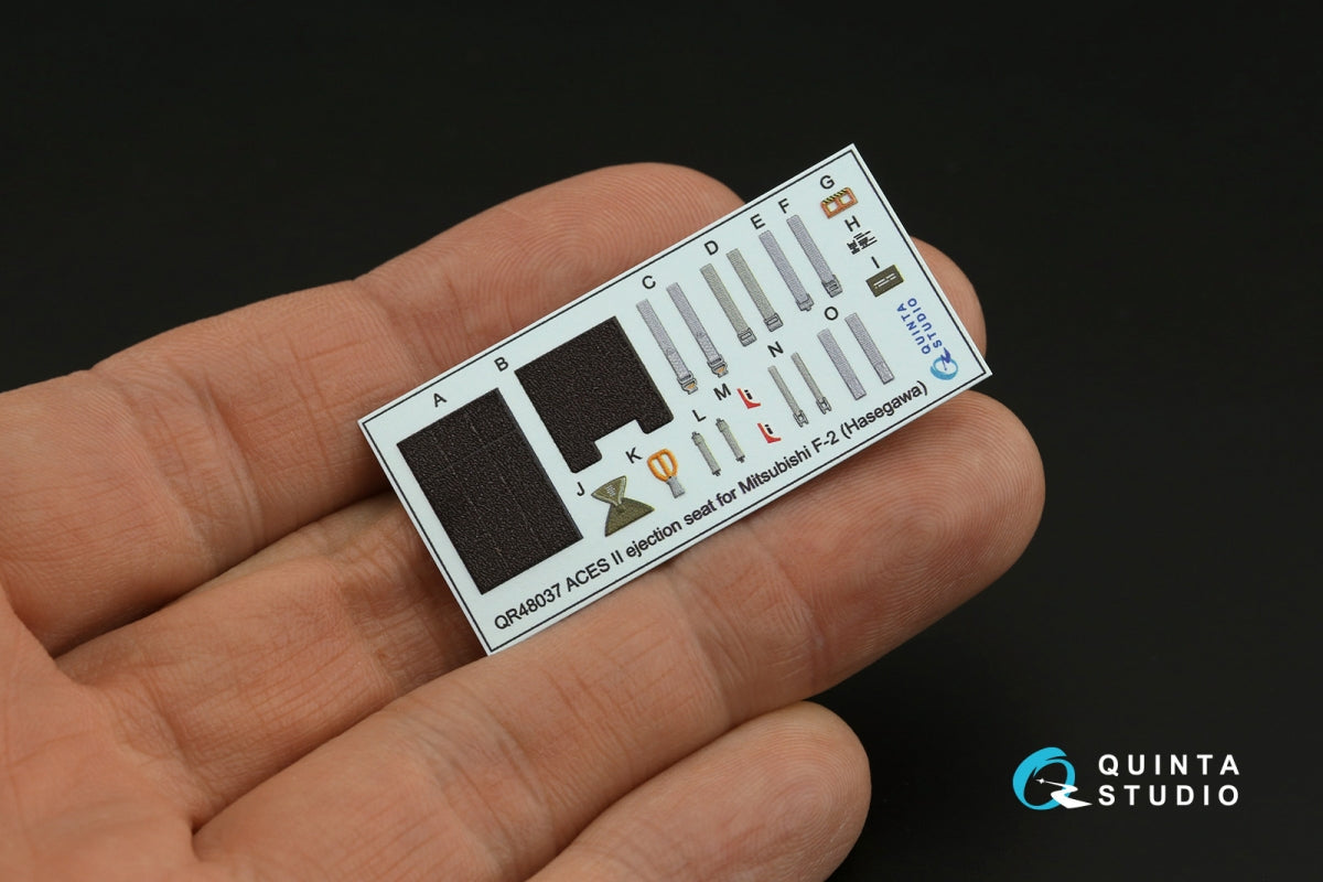 Quinta Studio QD48012 Mitsubishi F-2A 3D-Printed coloured Interior on decal paper (Hasegawa) 1/48 – imagen 13