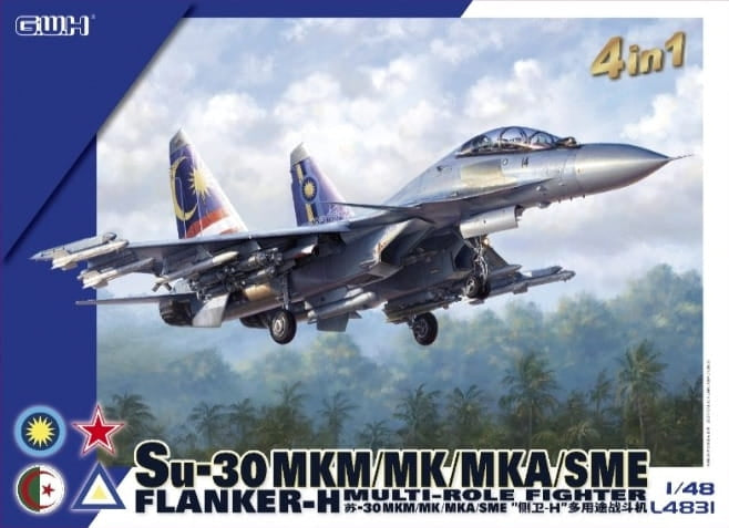 Maquette Great Wall Hobby L4831 Su-30 MKM / MK / MKA / SME « Flanker H » Chasseur multirôle 4 en 1 1/48 