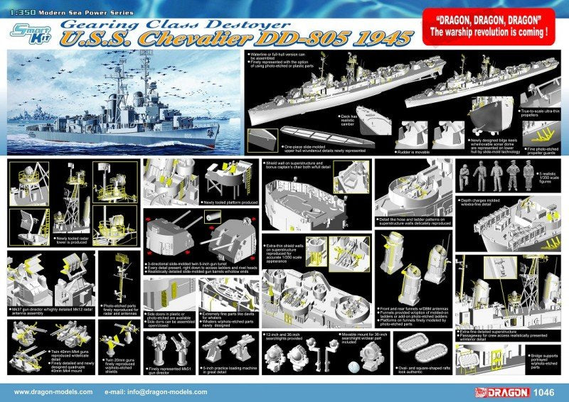 Dragon 1046 USS Chevalier 1/350 – imagen 2