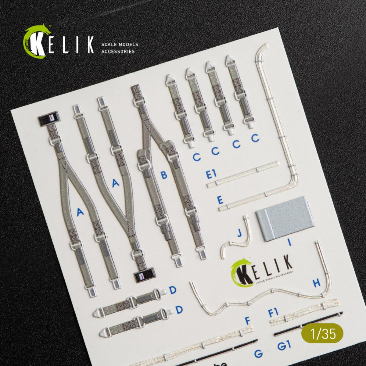KELIK K35009 CH-54A TARHE INTERIOR 3D DECALS FOR ICM KIT 1/35 – immagine 3