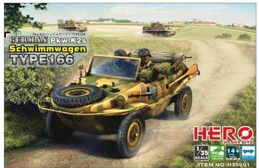 Hero Hobby H35001 German Pkw.K2s Schwimmwagen Type 166 1/35