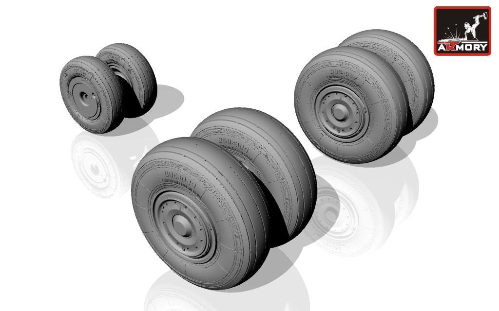 Armory Models AW48018 Sukhoj Su-24 Fencer wheels, late 1/48 – Bild 2