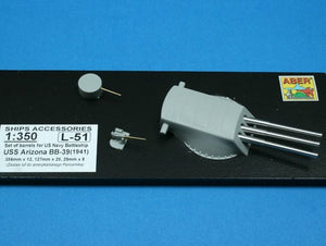 Aber 350L-51 Set of barrels 356mm x 12; 127mm x 20; 28mm x 8 for Arizona class battleships 1/350 – image 3
