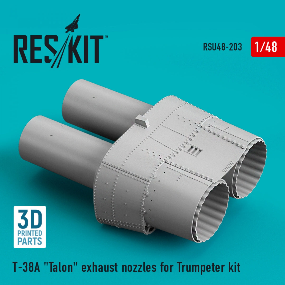 RESKIT RSU48-0203 T-38A "TALON" EXHAUST NOZZLES FOR TRUMPETER KIT (3D PRINTED) 1/48