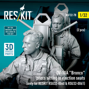 RESKIT RSF32-0079 Pilotes d&amp;#39;OV-10A « Bronco » assis dans des sièges éjectables (2 pièces) (uniquement pour RESKIT RSU32-0060 et RSU32-0061) (Impression 3D) 1/32 – image 4