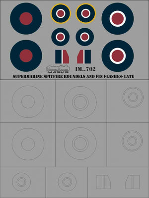 ModelMaker Decals IM48702 Supermarine Spitfire roundels and fin flashes - LATE 1/48 – immagine 2