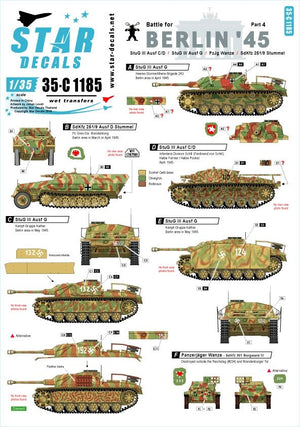 Star Decals 35-C1185 Berlin # 4 1/35