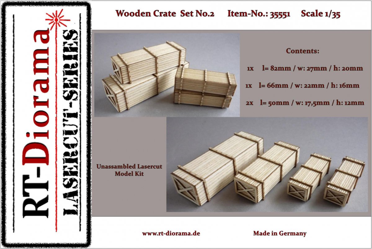 RT-Diorama 35551 Wooden Crate Set No.2 1/35