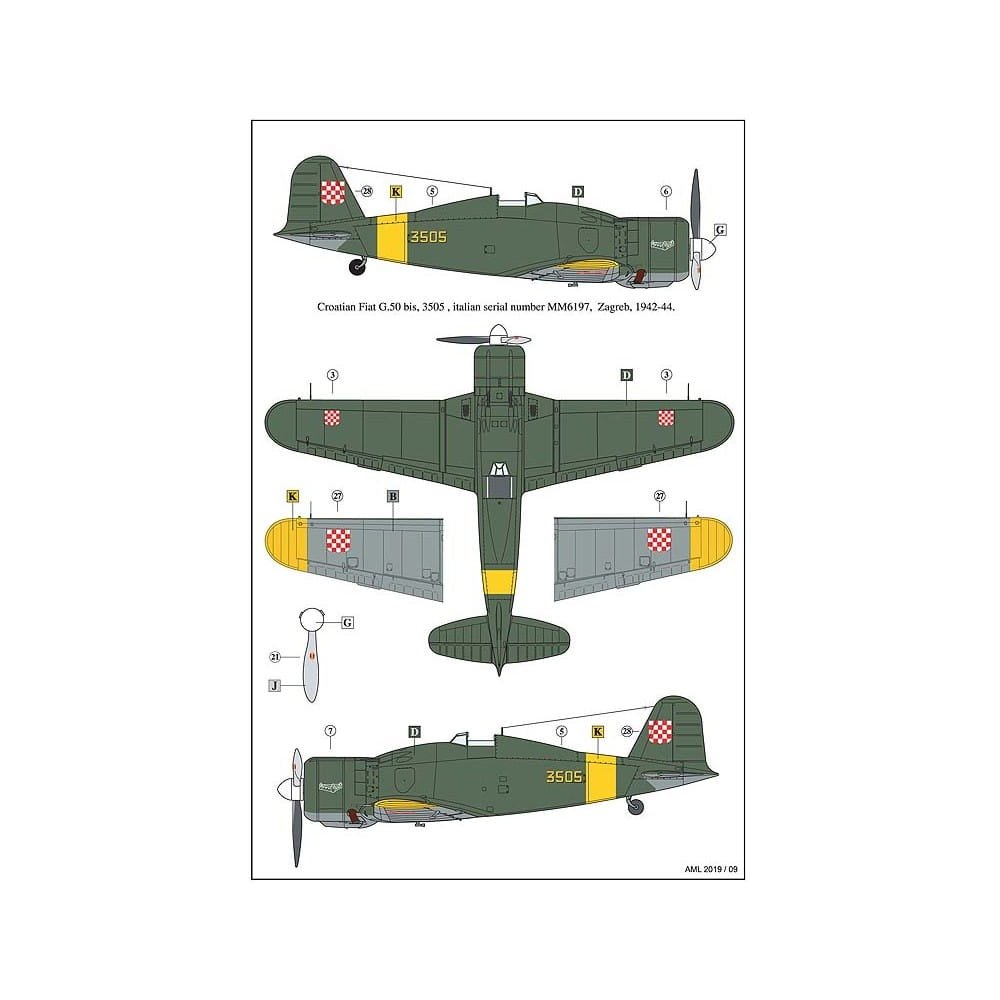 AML 72056F Fiat G.50 bis - Limited Edition 1/72 – zdjęcie 5