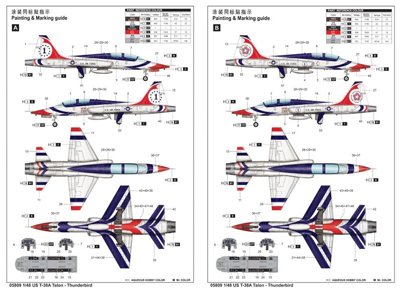 Trumpeter 05809 US T-38A Talon - Thunderbird 1/48 – image 9
