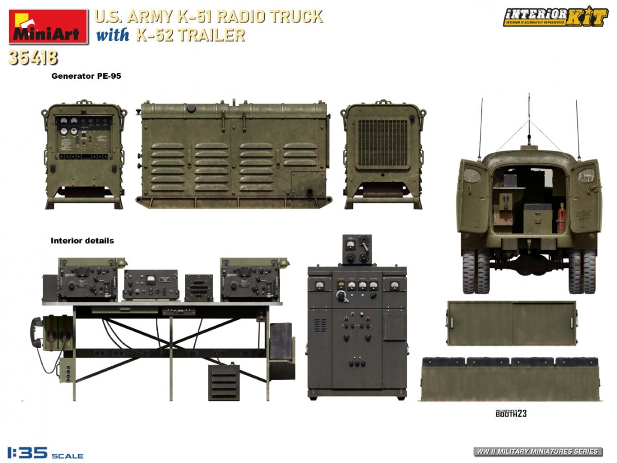 MiniArt 35418 US ARMY K-51 RADIO TRUCK WITH K-52 TRAILER. INTERIOR KIT 1/35 – image 15