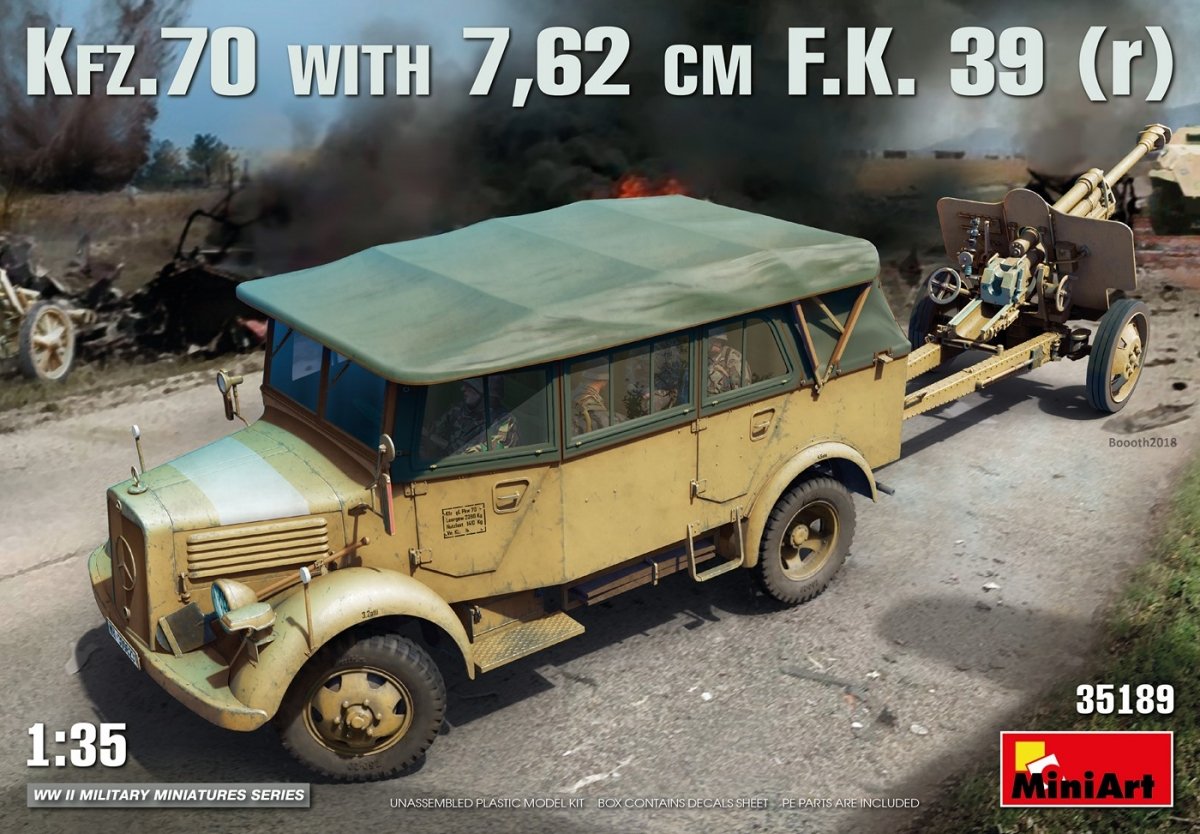 MiniArt 35189 Kfz.70 &amp; 7,62 cm FK 39 (r) 1/35