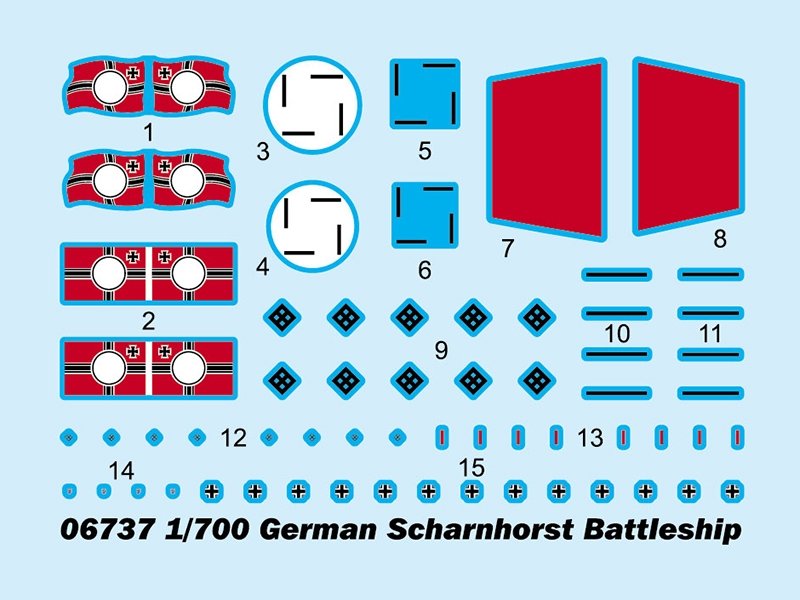 Trumpeter 06737 German Scharnhorst Battleship 1/700 – immagine 3
