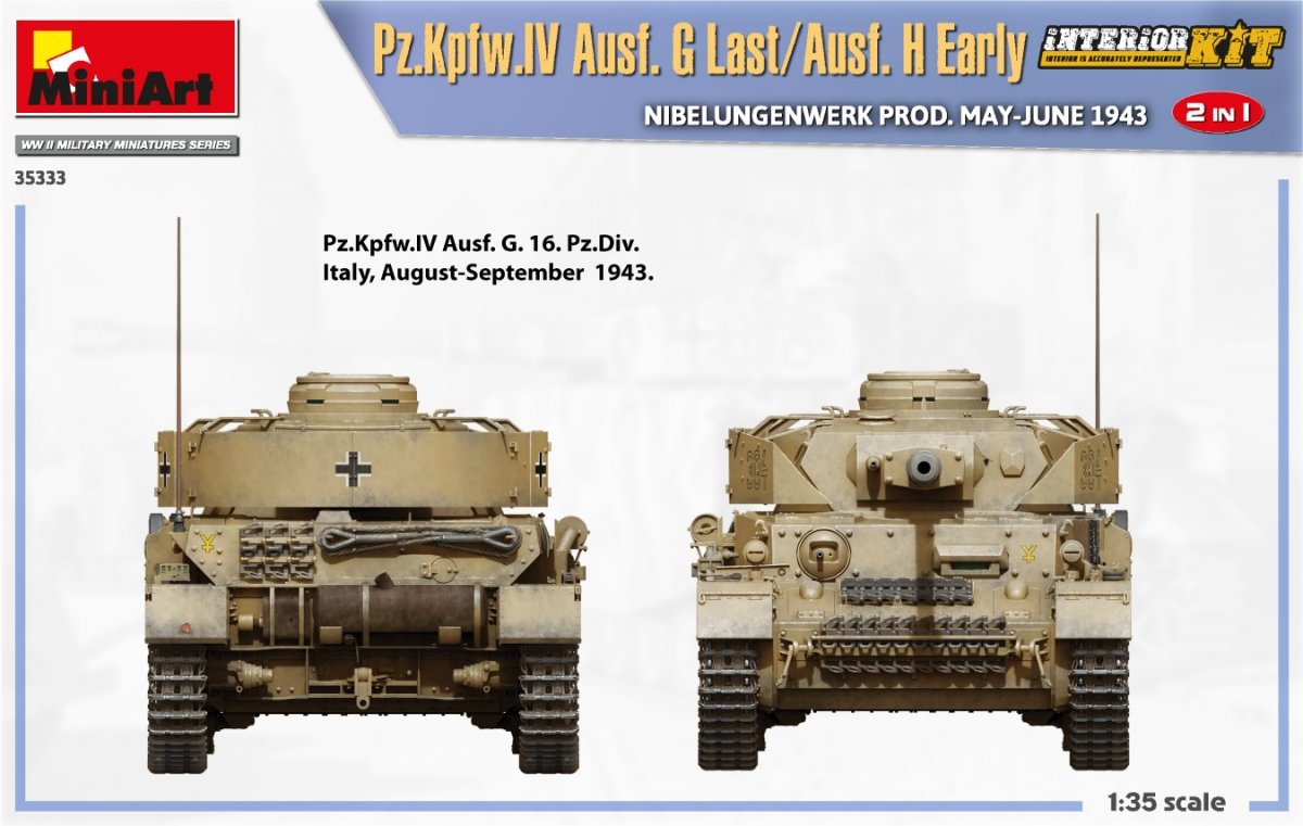 MiniArt 35333 Pz.Kpfw.IV Ausf. G Last/Ausf. H Early. NIBELUNGENWERK PROD. MAY-JUNE 1943. 2 IN 1 INTERIOR KIT 1/35 – Bild 12