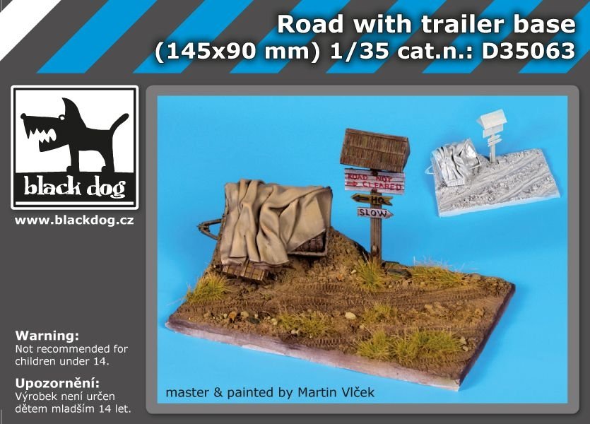 Black Dog D35063 Route avec socle de remorque 1/35 