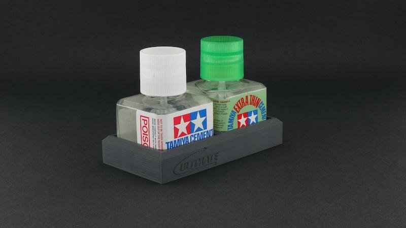 Ultimate Modelling UMP138 Ultimate Glue Bottle Double Holder(for Tamiya) Grey – immagine 2