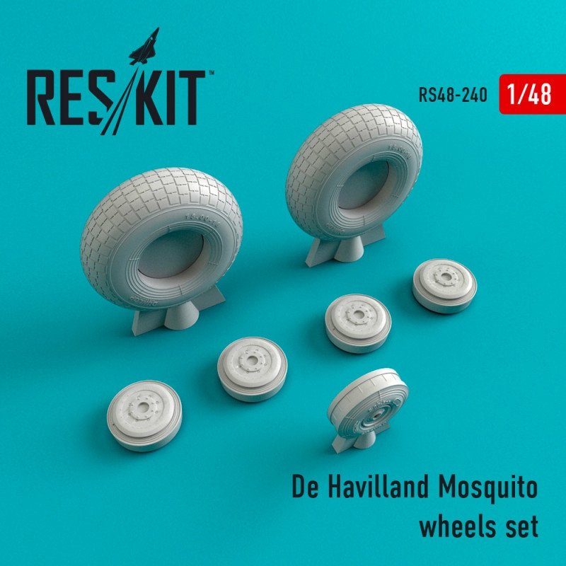 RESKIT RS48-0240 Jeu de roues De Havilland Mosquito 1/48