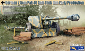Gecko Models 16GM0012 German 7.5 cm Pak 40 Anti-Tank Gun Early Prod. 1/16