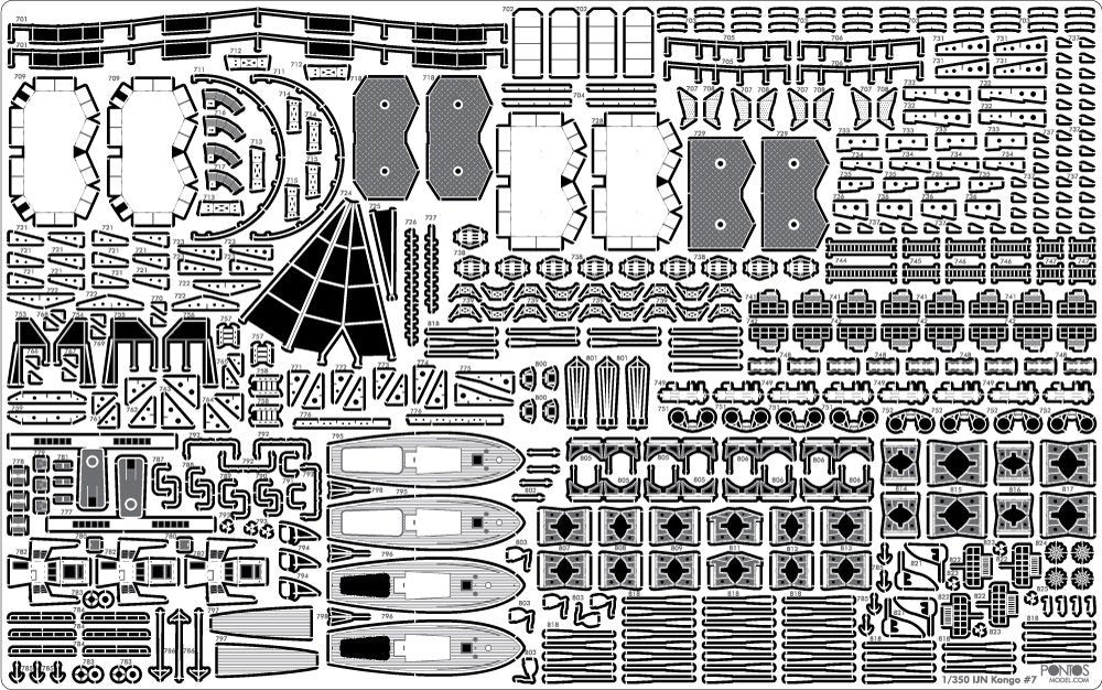 Pontos 35020F1 IJN Kongo 1944 Detail Up Set 1/350 – immagine 22