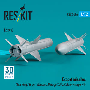 RESKIT RS72-0506 Exocet missiles (2 pcs) (3D Printed) 1/72 – immagine 3