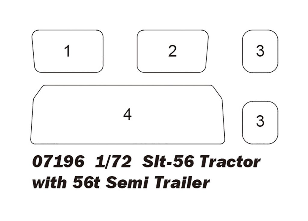 Trumpeter 07196 Slt-56 Tractor with 56t Semi Trailer 1/72 – immagine 5