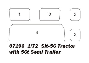 Trumpeter 07196 Slt-56 Tractor with 56t Semi Trailer 1/72 – immagine 5