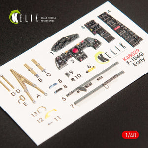 KELIK K48029 F-104G &amp;quot;STARFIGHTER&amp;quot; EARLY TYPE INTERIOR 3D DECALS FOR HASEGAWA KIT 1/48 – Bild 2