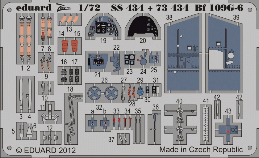 Eduard 73434 Bf 109G-6 S. A. 1/72 ITALERI