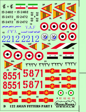 ModelMaker Decals D48122 Asian Fitters Part I 1/48 – image 2