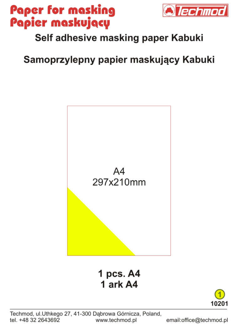 Techmod 10201 Self-adhesive masking paper Kabuki