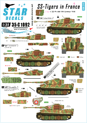 Star Decals 35-C1092 SS-Tigers en France n° 4 1/35