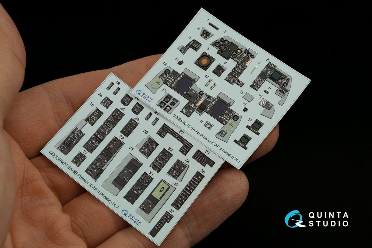 Quinta Studio QDS-48270 EA-6B Prowler (ICAP II) 3D-Printed &amp;amp; coloured Interior on decal paper (Kinetic) (Small version) 1/48 – immagine 3