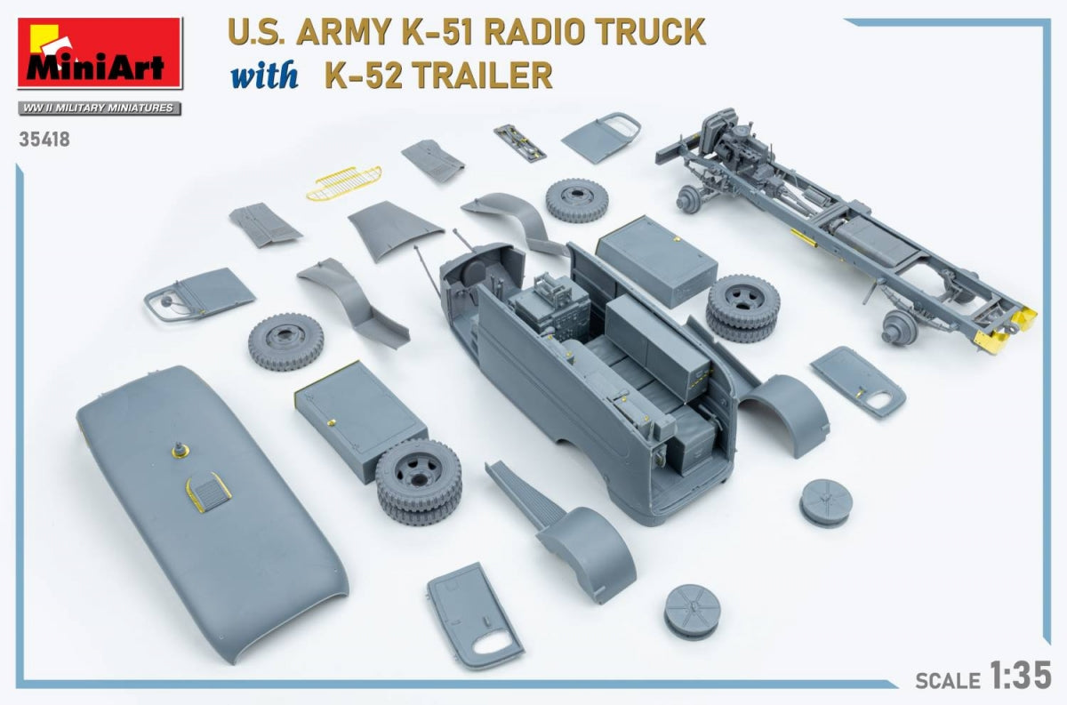 MiniArt 35418 US ARMY K-51 RADIO TRUCK WITH K-52 TRAILER. INTERIOR KIT 1/35 – image 17