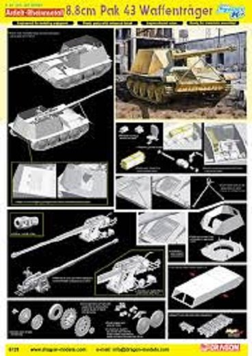 Dragon 6728 Ardelt-Rheinmetall 8.8cm Pak 43 Waffentrager 1/35 – zdjęcie 2