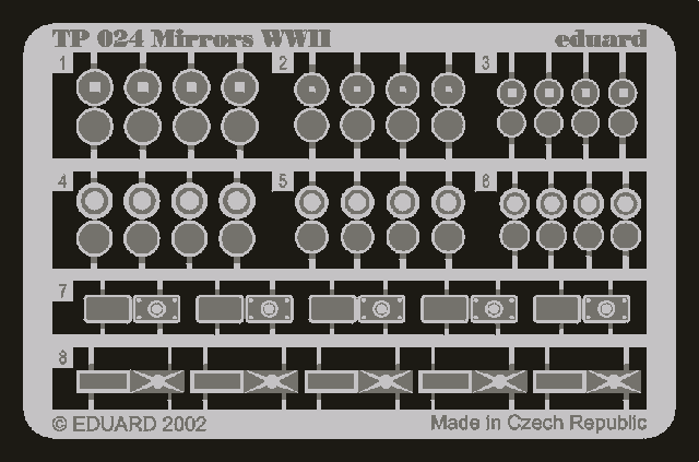 Miroirs Eduard TP024 Seconde Guerre mondiale 1/35 